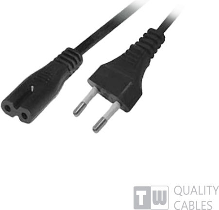 Euro - IEC C7 Cable 1.5m Μαύρο | Skroutz.gr
