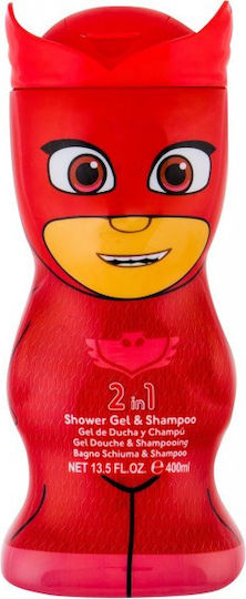 Air-Val International Παιδικό Αφρόλουτρο & Σαμπουάν PJ Masks Owlette σε Μορφή Gel 400ml