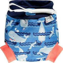 Close Parent Whale Kids Swimwear Swim Diaper Blue