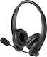 LogiLink BT0060 Drahtlos Auf dem Ohr Multimedia-Headsets mit Mikrofon und Verbindung Bluetooth in Schwarz Farbe