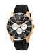 Esprit Ανδρικό Ρολόι 44mm Χρονογράφος Μπαταρίας με Μαύρο Καουτσούκ Λουράκι
