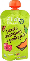 Ella's Kitchen Borcan pentru alimente pentru copii Pears, Mangoes & Papayas Fără gluten pentru 4m+ 120gr