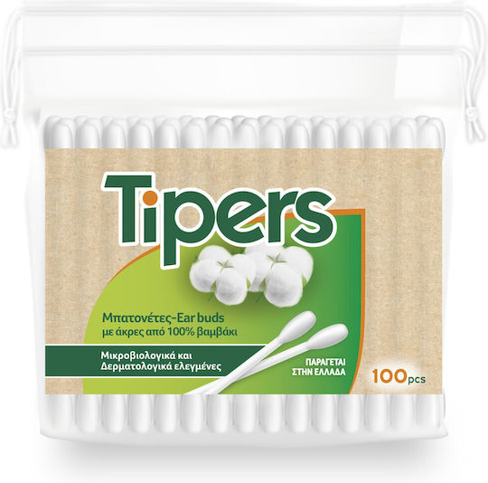 MEGA TIPERS | Клечки за Уши с Накрайници от 100% Памук (100 Бр.)