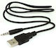 Cable 3.5mm male - USB-A male 1.5m 1pcs