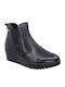 Imac Leather Women's Ankle Boots Platform Black