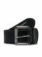 Badgeman Wide Men's Belt Leather Black