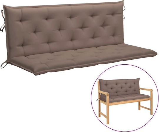 vidaXL Gartenstuhlkissen Mit Rückenlehne Taupe 150x50cm