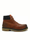 Arch Leather Boots Red Brown