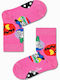 Happy Socks Παιδικές Κάλτσες Μακριές Kids Ροζ