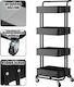 Wheeled Metallic Tool Carrier W45xD35xH107cm