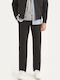 Tocharles Pantaloni Chino Elastic cu Croială Slim Negru