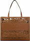 Amaya Kaos Shock Leather Women's Bag Shopper Shoulder Tabac Brown