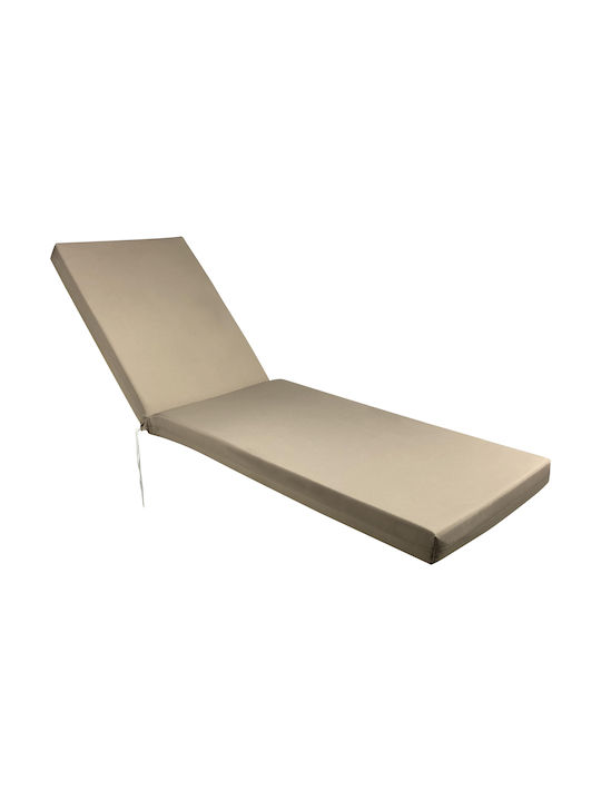 Tesias Waterproof Sun Lounger Cushion Beige 60x115cm.