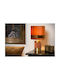 Lucide Lightning Extravaganza Frizzle Metal Table Lamp for Socket E14 with Brown Shade and Gold Base