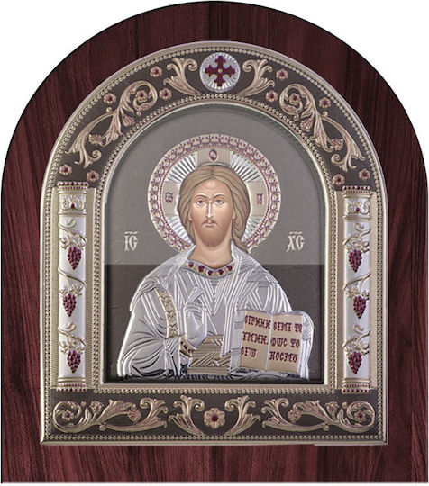 Slevori Εικόνα Jesus Christus Silber 8.8x10cm