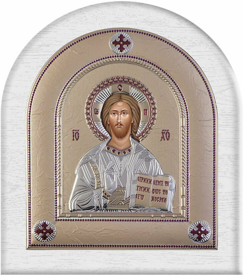 Slevori Εικόνα Jesus Christus Silber 8.8x10cm