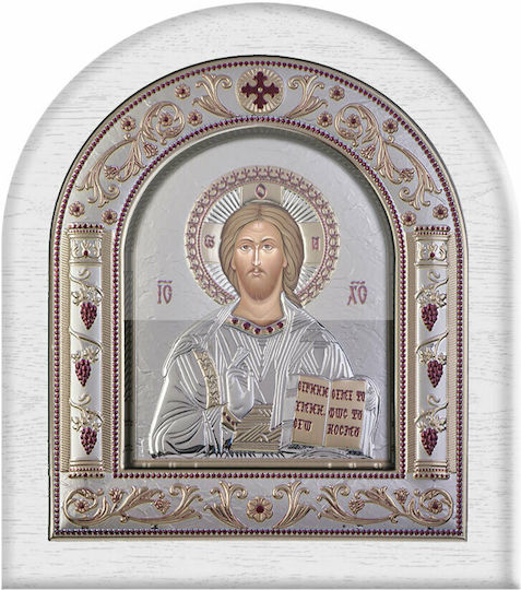 Slevori Εικόνα Jesus Christus Silber 8.8x10cm