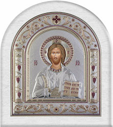 Slevori Εικόνα Jesus Christus Silber 8.8x10cm Slevori Εικόνα Jesus Christus Silber 8.8x10cm