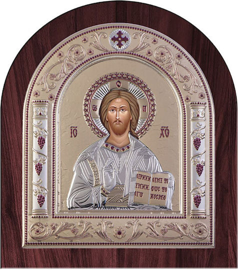 Slevori Εικόνα Jesus Christus Silber 8.8x10cm