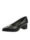 Ragazza Pumps mit Chunky flachem Absatz Schwarz