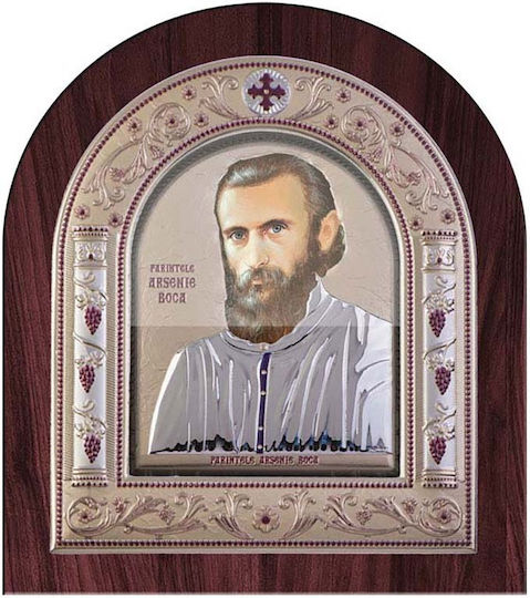 Slevori Εικόνα Άγιος Αρσένιος Ασημένια 8.8x10εκ.