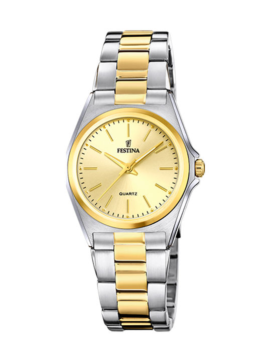 Festina Γυναικείο Ρολόι 31mm Μπαταρίας με Μεταλ...