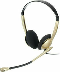 Koss CS100 On Ear Multimedia Ακουστικά με μικροφωνο και σύνδεση 2x 3.5mm Jack σε Χρυσό χρώμα