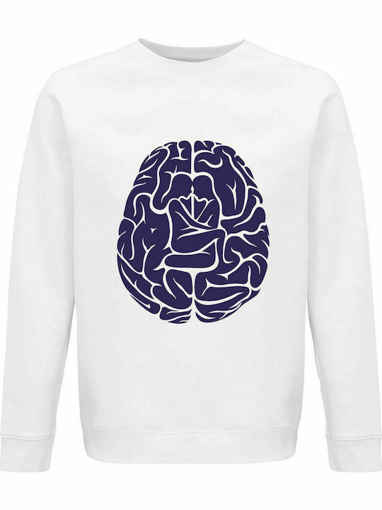 Sweatshirt Unisex, Organic "Mind Body Connection", White