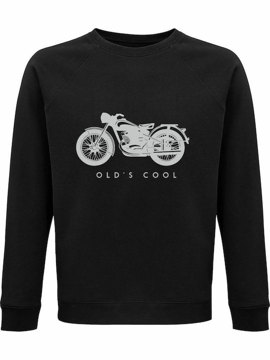 Суитшърт унисекс, органичен "Old is Cool", черен