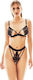 Anais Apparel Amaris Sexy Σετ Εσωρούχων με Δαντέλα Μαύρο