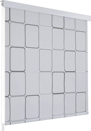 vidaXL Κουρτίνα Μπάνιου Υφασμάτινη Ρολό 80x240 cm Λευκό