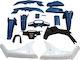 Strong Motorcycle Plastic Set for Honda Astrea Grand 100 Blue 16pcs