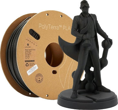 Polymaker PolyTerra PLA 3D Printer Filament 1.75mm Μαύρο 1kg