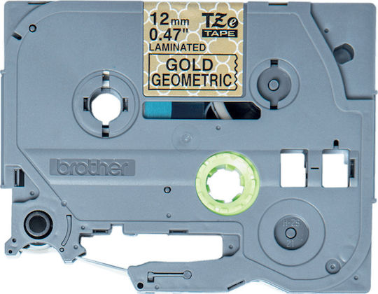 Brother Ταινία Ετικετογράφου 4m x 12mm σε Χρυσό Χρώμα Συμβατή με Brother TZe/TZ