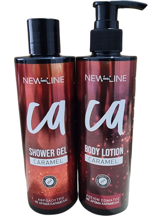 New Line Caramel Σετ Περιποίησης για Ενυδάτωση & Καθαρισμό Σώματος