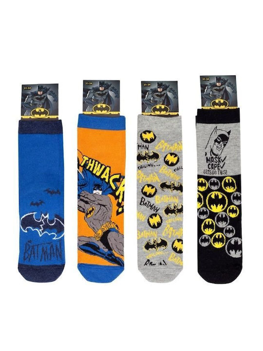 Șosete pentru copii pentru băieți Warner Bros BATMAN bumbac 4 perechi Colorat
