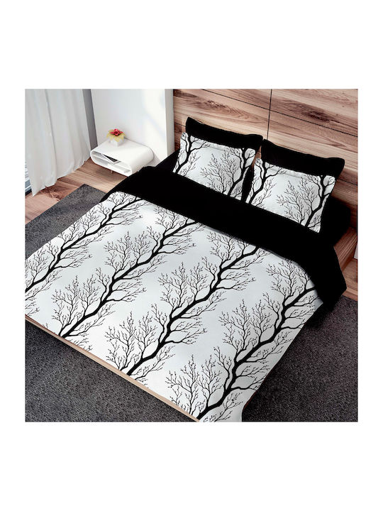 Makis Tselios Home Σετ Πάπλωμα Υπέρδιπλο 240x250εκ. Branches Εκρού 3τμχ
