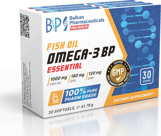 Balkan Pharmaceuticals Omega 3-BP Essential Fish Oil 1000mg 30 softgels