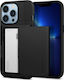 Spigen Slim Armor CS Back Cover Plastic 2mm with Card Slot Black (iPhone 13 Pro)