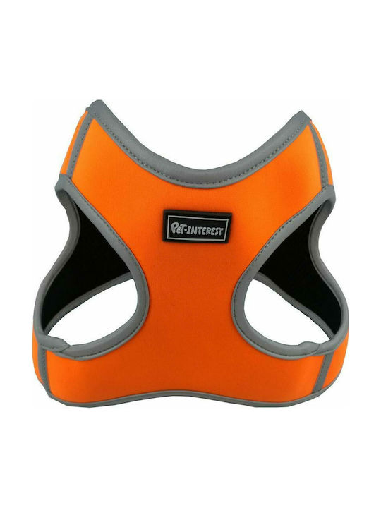 Pet Interest Σαμαράκι Σκύλου Γιλέκο Go Get Soft Elastic Reflective Πορτοκαλί Small 35.6 - 40.6cm