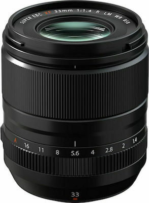 Fujifilm Crop Φωτογραφικός Φακός XF 33ｍｍ F1.4 R LM WR Σταθερός για Fujifilm X Mount Black