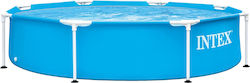 Intex Swimming Pool PVC with Metallic Frame 244cm