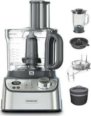 Kenwood Multifunktions-Food-Prozessor 1000W mit Behälter 3Es und Blender-Kanne Silber