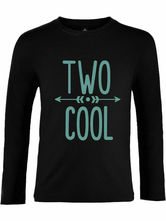 Children's Long Sleeve "TWO COOL", Black