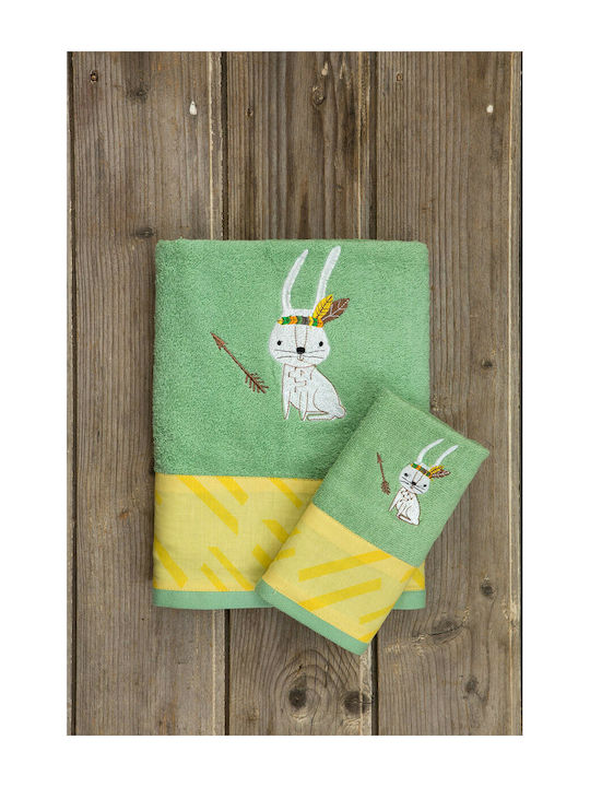 Kocoon Set of baby towels 2pcs Kanuka Green 27624