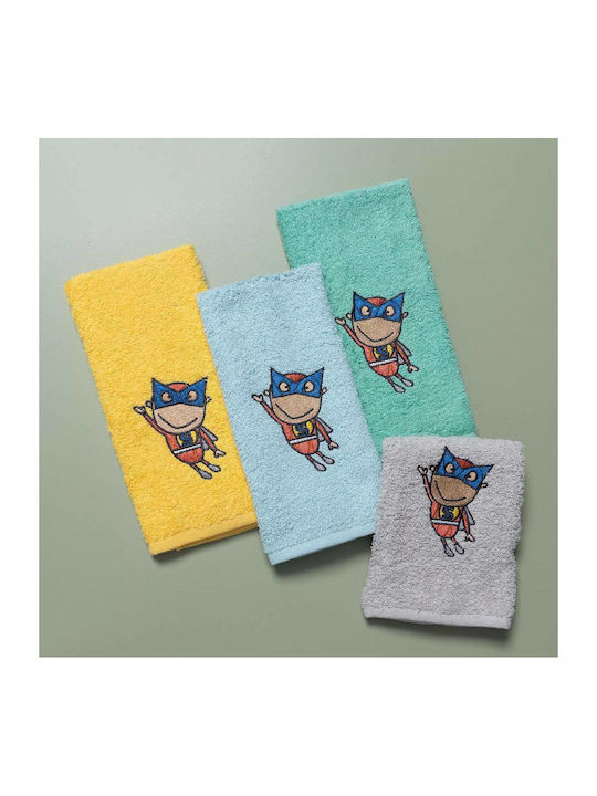 Palamaiki Set of baby towels 4pcs Superhero Multicolour Weight 380gr/m² 9-030084-012