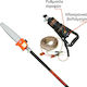 MINOS SIK Sik Power Shark Brushless Mit Carbon Säge Stabiles Kettensäge Batterie 20V Solo Gesamtlänge 200cm und Klingenlänge 25cm