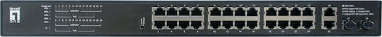 Level One GEP-2821 Unmanaged L2 PoE+ Switch με 24 Θύρες Gigabit (1Gbps) Ethernet και 2 SFP Θύρες