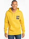 Fine Arrowwood Herren Sweatshirt Jacke mit Kapuze und Taschen Gelb