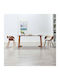 Dining Room Artificial Leather Armchair Cream / Brown 53x52x70cm 2pcs